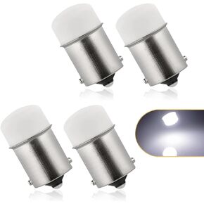 gunhunt 2 PCS Car 1156 LED Brake Light, 3014-9SMD High-brightness Single-contact Turn Signal Replacement Bulb, High Temperature Resistance Reversing Light Taillight, Universal for Most Cars (White)