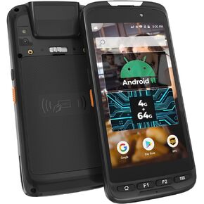 Android Barcode Scanner, 4+64GB Falsh Zebra Barcode Scanner Full-Screen 5" Android 11 Mobile Computer Removable Battery IP65 Inventory Barcode Scanner 1D 2D QR Code, 8 Core CPU Data Collector