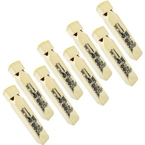 8 PCS-Wooden Train Whistle Musical Toy for Kids (4 Tone)