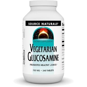 Source Naturals Vegetarian Glucosamine, Promotes Healthy Joints* 750 mg Tablet - 240 Count