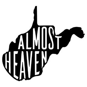WHITE West Virginia State Decal | WV Almost Heaven Car Window Sticker | 4.5"T by 5"W | Wild and Wonderful | Country Roads | Adventure Car | Kais Design