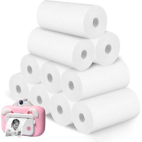 20 لفة كاميرا طباعة فورية للأطفال لإعادة تعبئة ورق الطباعة، لفات ورق طباعة حرارية طباعة صور عالية الدقة لمعظم الكاميرات الفورية للأطفال (57 × 25 مم) in Kuwait