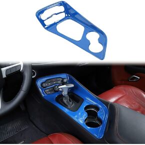 Voodonala for Challenger Gear Shift Shifter Panel Shift Lever Panel Transmission Gear Selector Gearstick Panel Cover Trim Fit for 2015-2024+ Dodge Challenger Interior Accessories Carbon Fiber