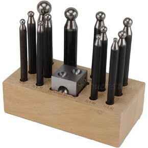 JC Performance Products USA Doming Dapping Jewelry Metal Forming Punch Set Machinist Die Cavity Tool Sets