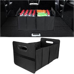 Car Trunk Organizer, Multifunctional Collapsible Car Storage Bag, Portable Foldable Auto Sturdy Cargo Storage Box with Muti-Compartments, Non Slip Waterproof Bottom Universal for SUV Truck Van