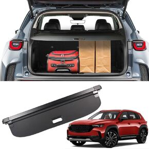 Marretoo for Mazda cx-50 Cargo Cover 2023 2024 for Mazda cx50 Accessories Black Retractable Trunk Cover Security Shield Shade