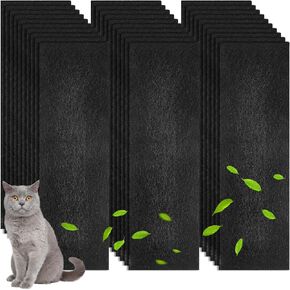 30 Pcs Carbon Filter Compatible with Litter-Robot 3 Replacement Filters Activated Charcoal Cat Litter Box Filters for Keeping Home Fresh Absorb Odors and Control Damp, 10.04 x 3.54 x 0.63 inch