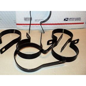 3" Black Tension Bands for Chain Link Fence, Gate, Posts - Set of 6