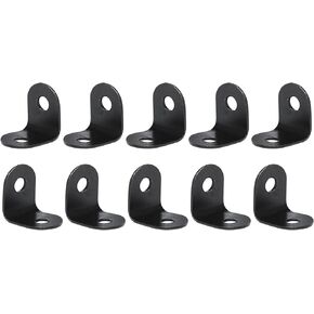 0.47"x0.47"x0.35"(LxWxH) L Bracket Corner Braces -60Pack- Good for Mending Wooden Furniture - Metal Right Angle Brackets - Black