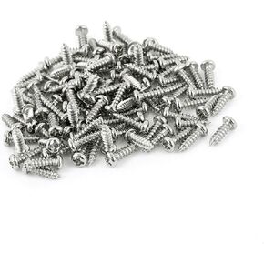 uxcell 100pcs M3 X 10mm Stainless Steel Cross Pan Head Self Tapping Screws Bolts