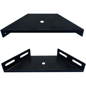 Corner Brace Bracket, 2 PCS Corner Bracket Brace Plate Trapezoid Flange Angle Bracket Heavy Duty Bed Frame Accessories Furniture Fastener Joint Corner Connector, Metal Bed Gusset 230x 92x 71mm Black