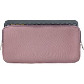 kwmobile Neoprene Case Compatible with Logitech K380 - Case for Keyboard Soft Travel Sleeve - Dark Rose