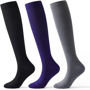 3 PAIRS COMPRESSION SOCKS FOR MEN AND WOMEN PROVIDE PRESSURE OF 15-20mmHg FIT FOR DAILY WEAR AND SPORTS