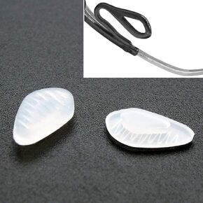 Eyeglasses Nose Pads 12mm 2Pairs Push in Snap in Soft Silicone Nosepads Nose Piece Replacement Compatible for Nike Eye Glasses Eyeglasses Sunglasses Nose Guards White…