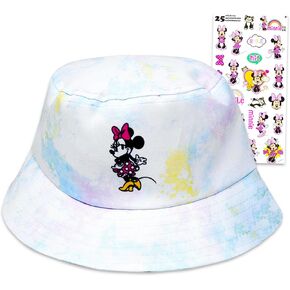 Minnie Mouse Bucket Hat For Women - Minnie Mouse Accessories Bundle with Minnie Mouse Bucket Hat Plus Stickers | Disney Minnie Mouse Hats