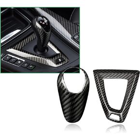AIRSPEED Carbon Fiber Car Gear Shift Knob Cover Sticker Trim for BMW M2 2014-2018 with Automatic Transmission, Black in Kuwait