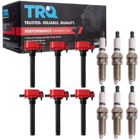TRQ Ignition Coils & Spark Plugs Fits 2011-2019 Chrysler Dodge Jeep Ram 11-14 VW