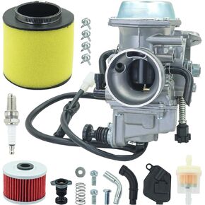 TRX 350 Carburetor Fits for Honda 16100-HN5-M41 16100-HN5-673 For TRX350ES TRX350FE TRX350FM TRX350TE TRX350TM Rancher 350 450 4-Stroke ATV 2000-2006 with Air Oil filter