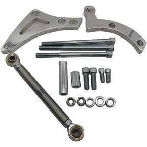 1 Set SHLPDFM Silver Billet Aluminum Alternator Bracket Compatible with Small Block Chrysler 318 340 360 Engines