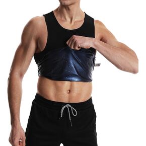 Sweat Vest for Men，Sauna Vest for Men，Workout Vest for Men,Exercise Vest Waist Trainer，Workout Body Shaper Shirt