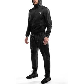 Hayabusa Pro Boxing Hooded Sauna Suit For Men and Women Set Includes Nylon PVC Coated Fabric Jacket and Pants