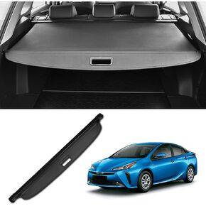 Interior Rear Trunk Cargo Cover Security Shield Shade Tonneau Covers Compatible for 2019 2020 2021 2022 2023 Toyota Prius L Eco, XLE and Limited