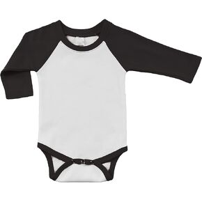 Sublimation Raglan Polyester Baby Bodysuit, Polyester Infant Bodysuit