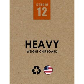 Studio 12 Chipboard Sheets. HEAVY Weight. Natural Kraft Brown. Great for model building, scrap booking, creative projects and protecting valuable photos and documents. (25 Sheets) (5.5" x 8.5")