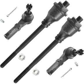 ASTARPRO 4pcs Front Tie Rods Inner And Outer Complete Kit Compatible With Chevy GMC Silverado Suburban Avalanche Sierra Yukon XL 2500 Tahoe