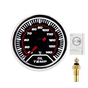 12V Oil Temperature Gauge, 0.3A 40-150°C Car Universal Oil Temp Gauge Meter with Sensor for Car Truck Vehicle Automotive Marine