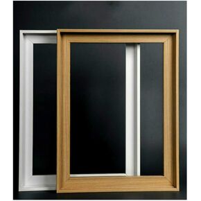 DIY Floating Frame for 40.7x50.8CM /16x20 Stretched Canvas,0.6-0.8"/1.5-2cm Deep.Picture Art Wall Décor,Art Canvas White Frame,a Frame Kit,Cut to Pieces,No Canvas Included