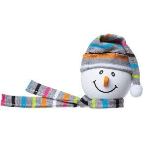 Snowman Winter Hat & Scarf Car Antenna Topper/Auto Mirror Dangler/Cute Dashboard Accessory (Gray)