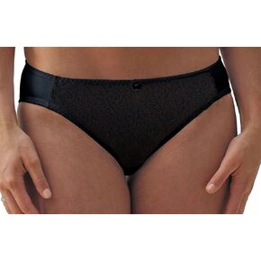 Carnival Womens Petite-Plus-Size Lace Center Microfiber low-rise panty