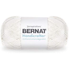 Bernat Handicrafter Cotton Yarn, 14 oz, 100% Cotton, Ball Off White