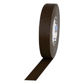1" Width ProTapes Pro Gaff Premium Matte Cloth Gaffer's Tape With Rubber Adhesive, 11 mils Thick, 55 yds Length, Brown (Pack of 1)