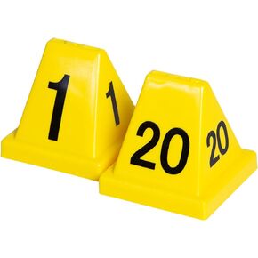 Crime Scene Evidence Marker Versa Cones, Numbers 1-20, Yellow
