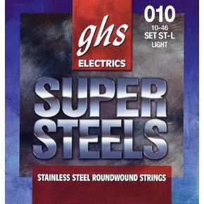 GHS ST-L - SUPER STEELS - Electric Guitar Strings - LIGHT - (.010-.046)