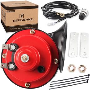 Universal Golf Cart 12 Volt Horn Kit Fits Club Car, EZGO, Ya-ma-ha Golf Carts or UTV Boat