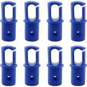 Trampoline Bar Cap RLECS 8PCS Blue Universal Trampoline Rod Cap, Trampoline Enclosure Pole Caps, Trampoline Shell Rod Cap, Trampoline G-Hook, Trampoline Pole Cap,OD 32, ID 28