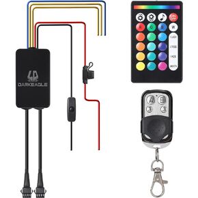 Replacement Controller Control Box for Motorcycle LED Lights 8/12/14/16/18/20 LED Light Kits with APP/IR/RF Control Brake Turn Signal