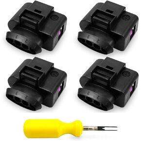 4 Pcs Ignition Coil Connector Repair Kit Fits for VW Passat Tiguan Beetle Golf Jetta AUDI A3 A4 A5 A6 Q7 TT R8, Harness Plug Replace 4B0973724 4B0-973-724