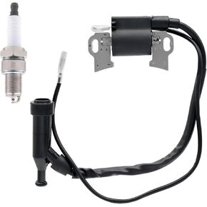 FitBest GX270 GX390 Ignition Coil with Spark Plug for Honda GX240 GX340 8HP 9HP 11HP 13HP Lawnmower Tractor Generator Engines Predator 212 Ignition Coil