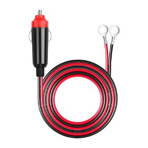 PNGKNYOCN 12V Cigarette Lighter Power Cord with Switch，18AWG Cigarette Lighter to Pigtail DIY Adapter Extension Cable for Motorcycles, Cars, Tractors and More(1.5M/4.9FT）