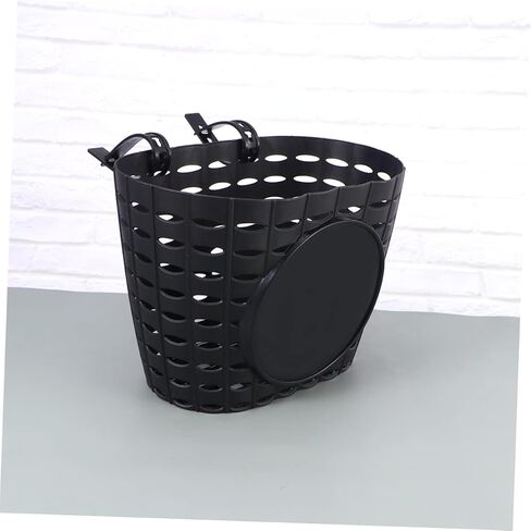 1pc Wicker Bike Basket Ladies Bike Handlebar Basket Kids Bikes Black Basket Baskets for Girls Cruiser Front Bike Crate Kids Scooter Adult Bike Rear Boys Storage Accessories Toddler in Saudi Arabia