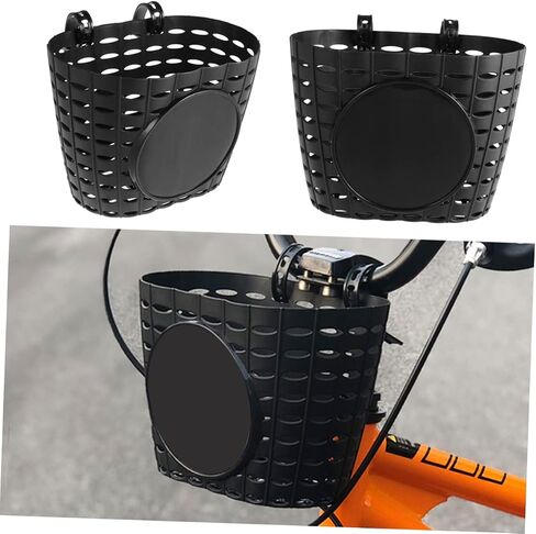 1pc Wicker Bike Basket Ladies Bike Handlebar Basket Kids Bikes Black Basket Baskets for Girls Cruiser Front Bike Crate Kids Scooter Adult Bike Rear Boys Storage Accessories Toddler in Saudi Arabia