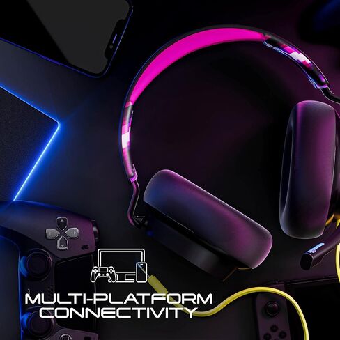 سماعة الألعاب السلكية سكل كاندي SLYR متعددة المنصات فوق الأذن، تعمل مع أجهزة إكس بوكس ​​بلاي ستيشن والكمبيوتر الشخصي - دوريتوس in Kuwait