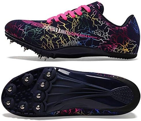 Track Spikes Shoes Athletic Sprint Men's Jumping Racing Training Sneakers Professional Field Distance Running Track & Field Shoes for Youth Breathable Lightweight in Saudi Arabia