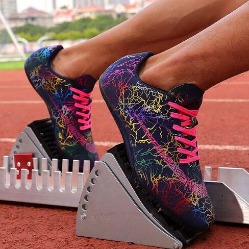 Track Spikes Shoes Athletic Sprint Men's Jumping Racing Training Sneakers Professional Field Distance Running Track & Field Shoes for Youth Breathable Lightweight in Saudi Arabia