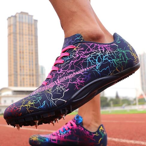 Track Spikes Shoes Athletic Sprint Men's Jumping Racing Training Sneakers Professional Field Distance Running Track & Field Shoes for Youth Breathable Lightweight in Saudi Arabia
