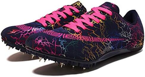 أحذية Track Spikes الرياضية Sprint للرجال أحذية رياضية للتدريب على القفز والسباقات، أحذية رياضية احترافية للمسافات والجري للمسارات والميدان للشباب خفيفة الوزن ومسامية in Kuwait